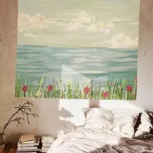 패브릭포스터 벽인테리어 포인트 가리개 커튼 수평 M WECA707