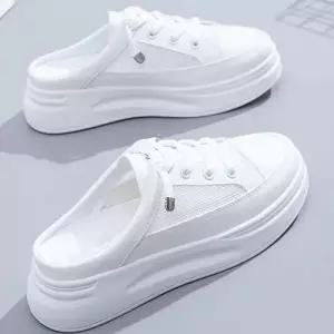 여자 여름 망사 메쉬 통굽 스니커즈 뮬 운동화 WEC80C9