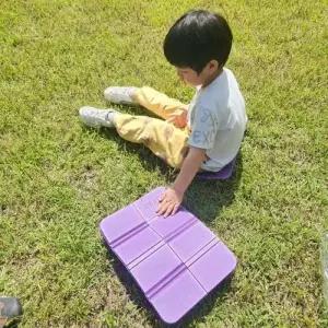 접이식 야외 방석 퍼플 휴대용 사우나 방석 WED6866