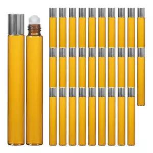 롤온 향수용기 공병 실버 뚜껑 브라운 10ml 30개 WEE7187