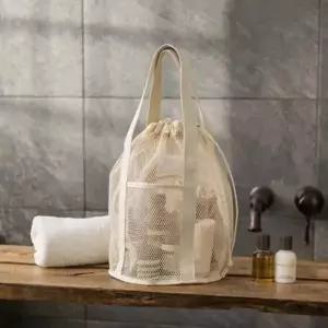 오블리 메쉬 수영 가방 비치백 세면백 목욕 물놀이 다용도 망사 파우치 가방