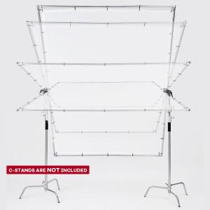 호환 사진 스튜디오 가구 촬영용 탈착식 디퓨저 패널  휴대용 오버헤드 확산 나비 스크린 프레임 키트