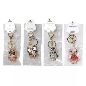 열쇠고리N키홀더 부엉이 품은 원석을 큐빅 WF0D95C