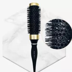드라이 볼륨용 헤어브러쉬 전문가용 롤 미용실빗 열전도 대 블랙