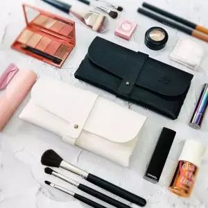 수납 화장품파우치 휴대용 메이크업 플럼도트 데일리