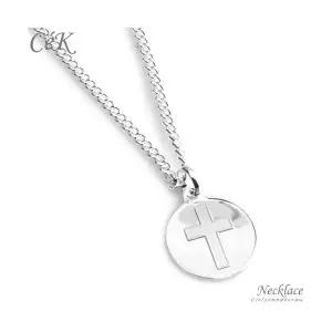 클루아조네코리아 키즈 은목걸이 스터링실버 십자가 각인가능 CeK Kids 8175KN