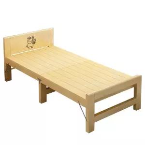 평상형 프레임 사이드 베드 원목 간이 보조침대