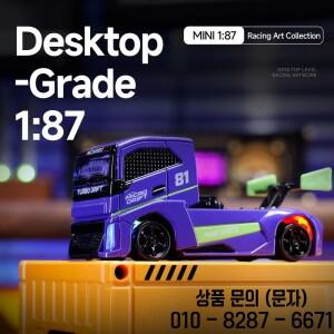 MC081 1:87 미니 RC 드리프트 트럭   4륜구동 고속 2m/s 45분 플레이타임 2.4GHz 자동차 LED 라이트 포함