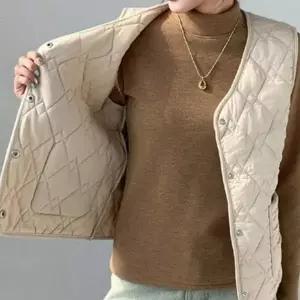 경량 여성 패딩 조끼 레이어드 여성 누빔 조끼 데일리 이너