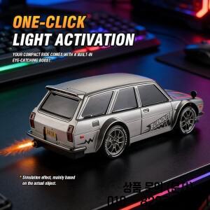 1/24 데스크탑 RC카 미니 원격 조종 레이싱카 하프 스케일 드리프트 차량 시뮬레이션 레트로 자동차 모델