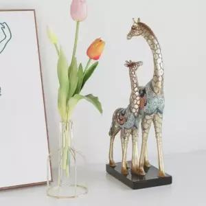 (옵션 럭셔리 기린 커플 장식품)기린 장식품 거실 인테리어 풍수 소품 집들이선물