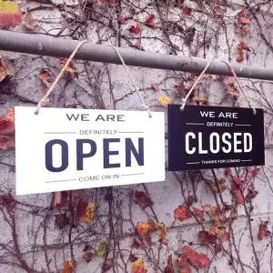 모던 오픈 클로즈 사인보드 양면사용 (KYR-WD2013F)