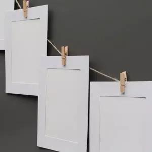 포토가랜드 종이액자 5x7 화이트 페이퍼프레임 (KYR-WC2F129)