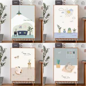 붙이는 가리막 벨크로 가리개 커튼 찍찍이 패브릭포스터