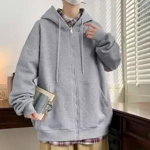 루즈핏 남성 후드 집업 자켓 캐주얼 간절기 아우터 남자 점퍼