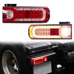 1개 24V LED 트럭 테일 라이트 LED 후미등 벤츠 트럭 악트로스 MP4 5용 후미등 후방 정지 브레이크 램프 테일 라이트