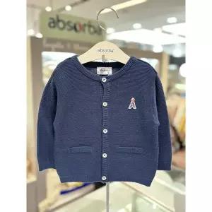 [압소바](광주신세계)[압소바 26SS 조카백일돌선물] 앙리 니트가디건(A1123602)네이비