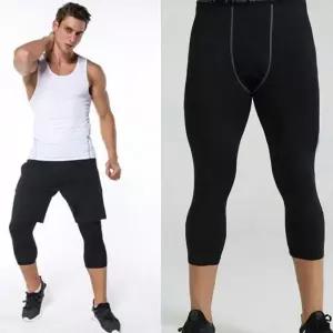 [골드스마일]남성 헬스 7부 스포츠 타이츠 트레이닝 레깅스 이너웨어