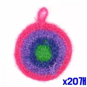 아크릴 원형 세척 패드 색상 무작위 청소용 스펀지