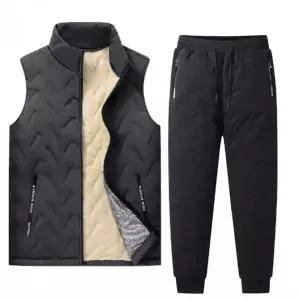 [셀러에이드]겨울용 방한 융털패딩조끼 양털안감 보온바지