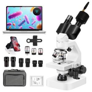학생용 쌍안 고화질 고출력 현미경 교과서, 생화학 실험실, 중학생 광학 현미경
