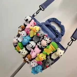 ( )동물인형 데님가방 숄더백 크로스백