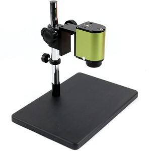 와이드 뷰 디지털 현미경 산업용 카메라 데스크탑 베이스 스탠드, PCB 감지용, 1X-14X 줌 자동 초점, 8MP 4