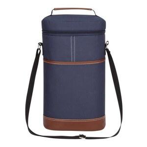 샴페인 와인 보냉백 쿨러백 가방 휴대용 2병 캠핑 캐리어 블루 술병