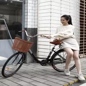 자전거바구니 여성용 클래식 여자 바구니자전거 나들이 빈티지 24인치 출근 숙녀용 22인치