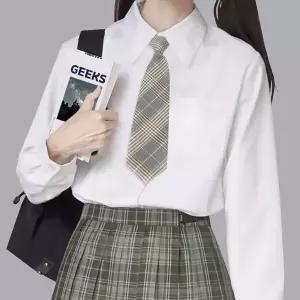 교복 체크 자동 넥타이 그레이  WFIEUO4