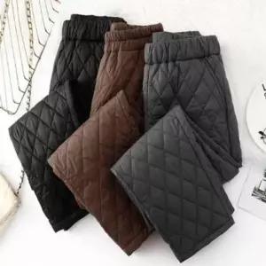 다이아 누빔점퍼 팬츠 조거 밴드 슬랙스 우먼 윈터보온 애슬레틱 폴시즌 춘절기 윈터 클래식