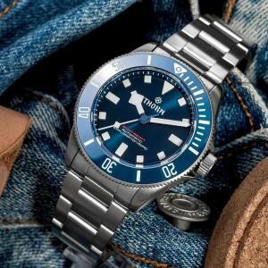 THORN 남성용 티타늄 시계, 오마주 빈티지 PT5000 무브먼트, 자동 사파이어 크리스탈 C3 슈퍼 루미너스 200