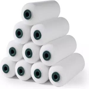 이바이브러시 폼 페인트 롤러 커버 4인치 10팩 소형 페인팅용 미니 벽 캐비닛 문에 매끄러운 마감을 위한