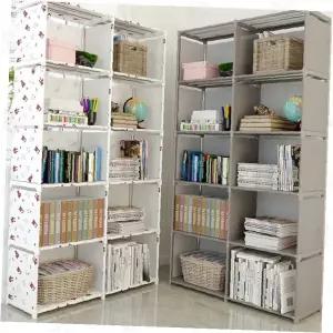 조립식 다층 책장 거실 수납 선반 패브릭 보관함 서재 정리 가구
