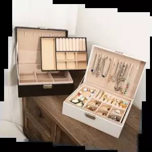 가죽보석함 고급스러운 액세서리 정리함 예쁜 보관함 여성용 실용적 디자인 여행용 핸드백 형태