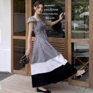 심플 니트원피스 롱드레스 뜨개탑 포인트컬러 미 WFLMSXJ