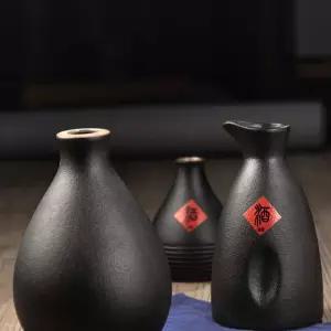 일본식 앤틱 도자기 술병 사케 주전자 웨이커 세트