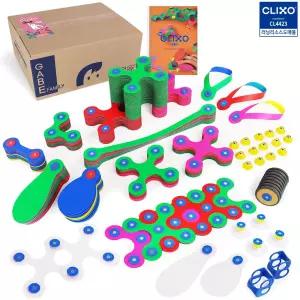 클릭소 주니어 마스터팩 자석블록 만들기 교재세트 창의력놀이 조립용 만능 블록 186p