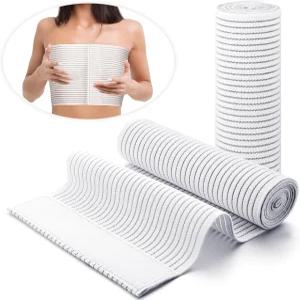 가이저레일리 2개 가슴 압박 랩 지지 밴드 스포츠 스트랩 조절 가능한 바인더 큰 여성용 바운스 방지