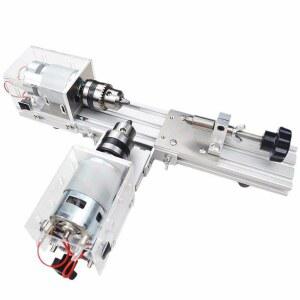 목공 선반 다기능 소형 가공기계 드릴링 팔걸이 나무 밀링기 표준 속도 목선반 조각기D