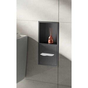 매립 휴지걸이 페이퍼타올 블랙 화장실 스텐 욕실 매립식