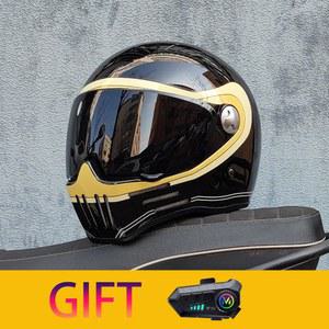 블루투스 헬멧 일체형 레트로 오토바이 바이크 카스코 크루즈 라이더 이어폰 포함 ORZ 728