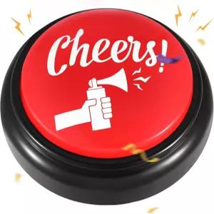 하이드렌 에어 혼 퍼니 사운드 효과 버튼 파티 소음 버저 토킹 메이커 직경 3.94(비비드)