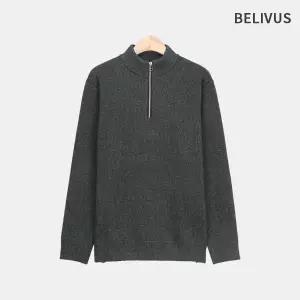 [빌리버스]빌리버스 남자 기모 하프 집업 데일리 니트 BBLT054