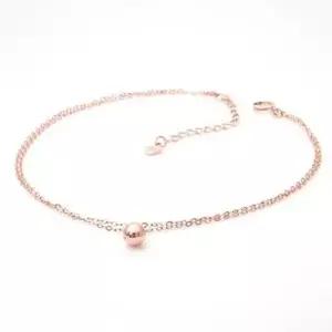 정품 14K Gold 로즈골드 볼 더블 체인 팔찌 W06424D