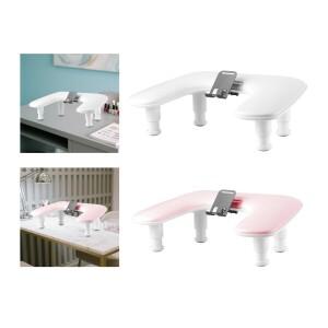 휴대폰 거치대가 있는 네일 팔 받침대, PU 가죽 전문 손 베개, 네일 기술자용, 가정용 살롱 용품