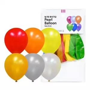 WL (PC) 25cm 펄 풍선 혼합(7입)