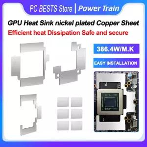 파워 트레인 RAM 니켈 도금 구리 방열판 그래픽 카드 메모리 마이너 RTX 3080 3090 5600 5700XT 15-40 도 G