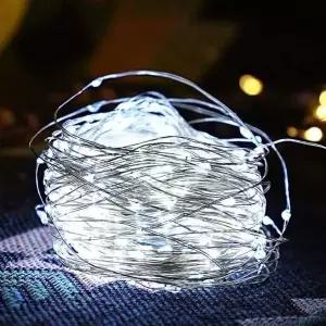 와이어 YFI654Q7 알전구 태양광정원등 화이트 7M 50구