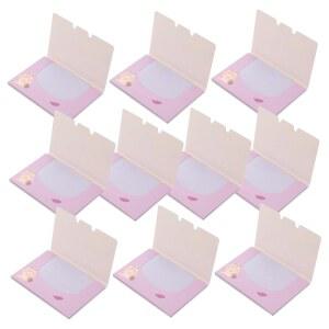 토퍼펀 10박스 지성 피부용 초박형 흡수 티슈용 오일 컨트롤 페이셜 블롯팅 페이퍼 메이크업 터치업을 위한 과도한 광택과 유분 제거 남성 및 여성 팩에 적합합니다